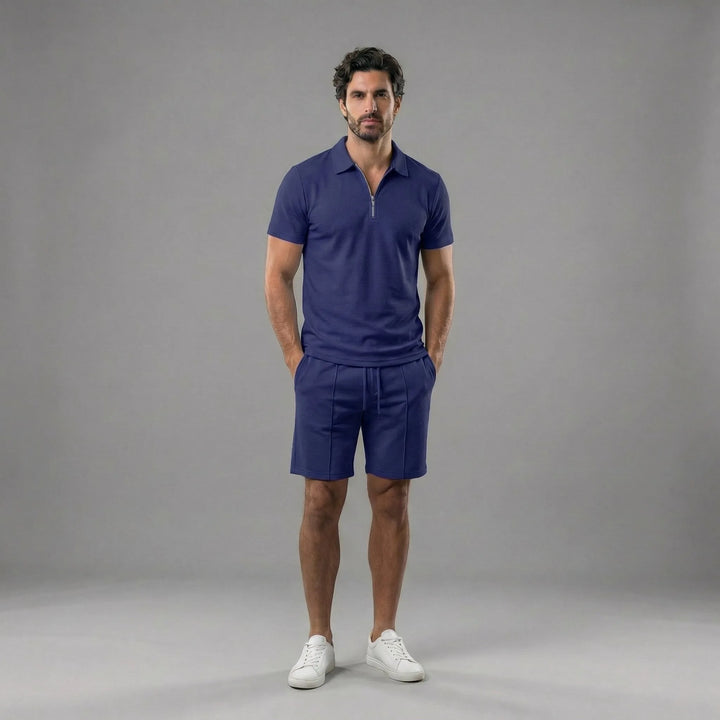 Polo shirt met korte mouwen en shorts