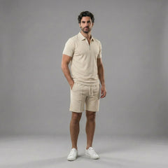 Polo shirt met korte mouwen en shorts