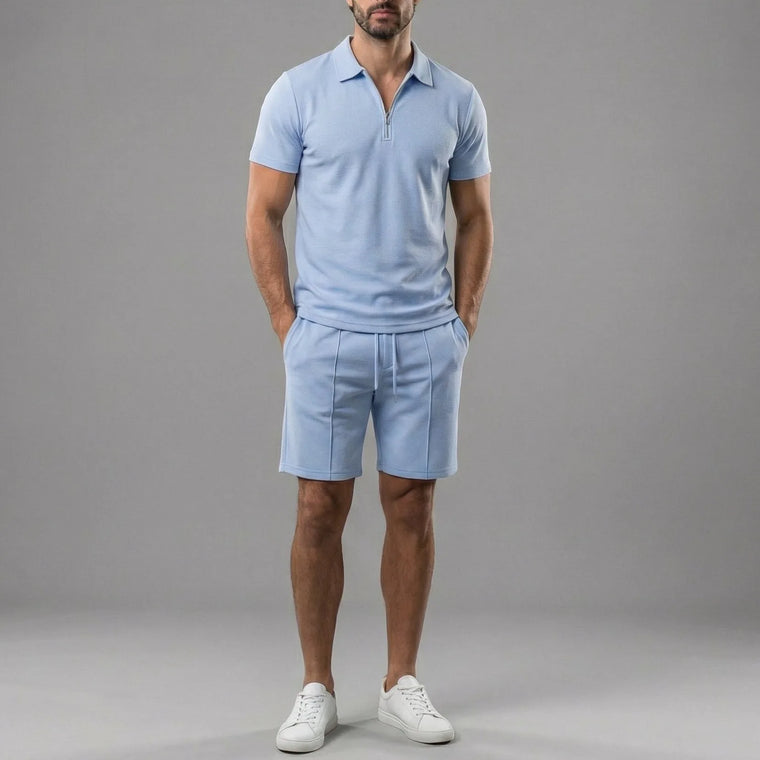 Polo shirt met korte mouwen en shorts