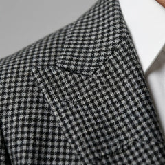 Double breasted blazer met ruitpatroon