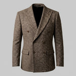 Double breasted blazer met ruitpatroon