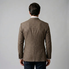 Double-breasted blazer met check patroon