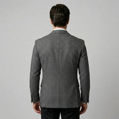 Double-breasted blazer met check patroon