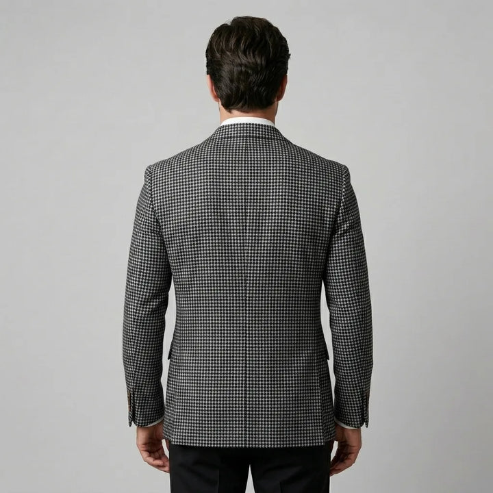 Double breasted blazer met ruitpatroon