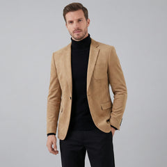 Heren blazer met V-hals