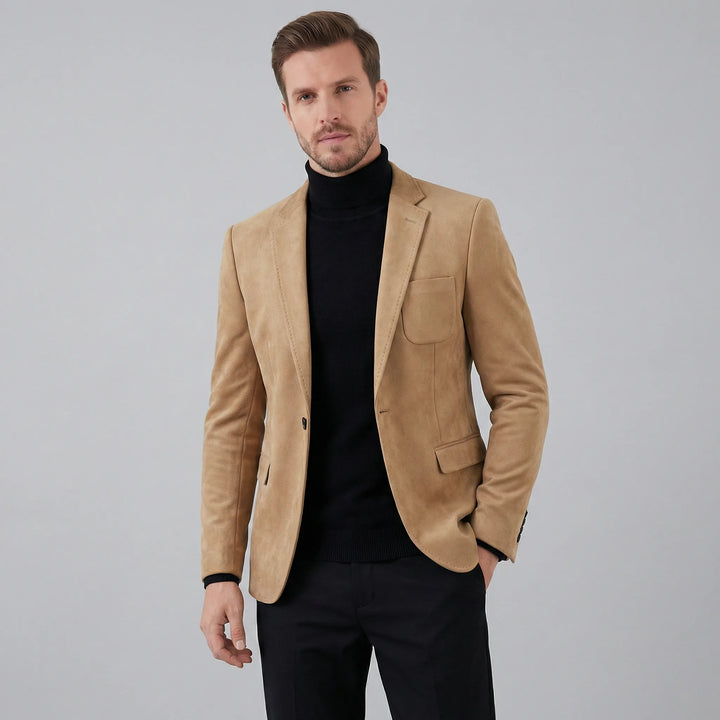 Heren blazer met V-hals