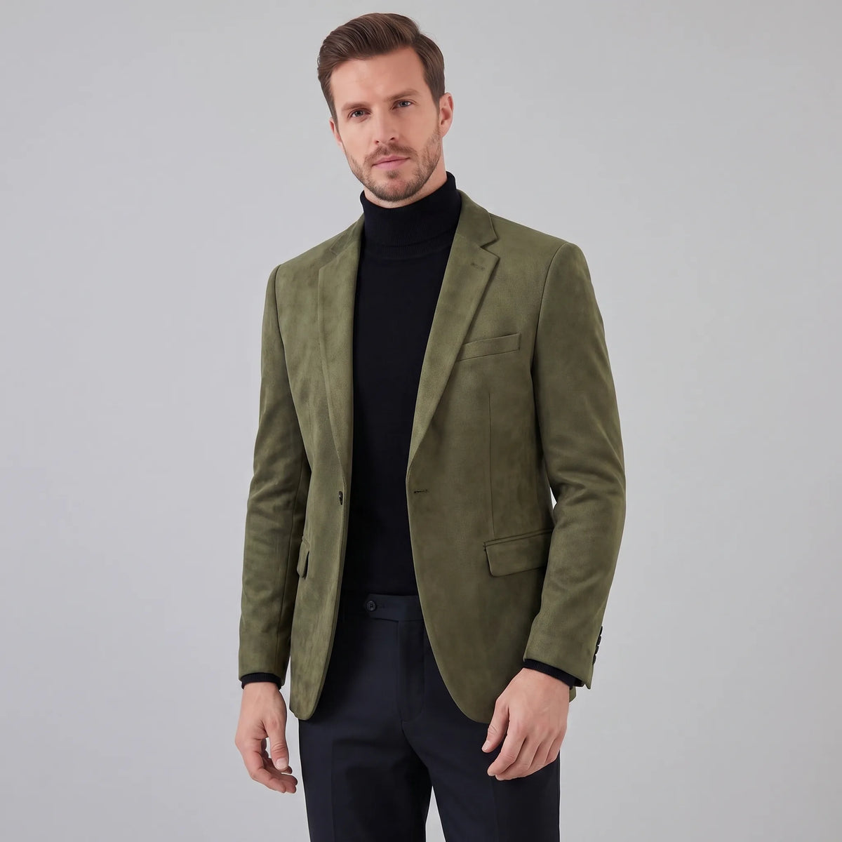 Heren blazer met V-hals