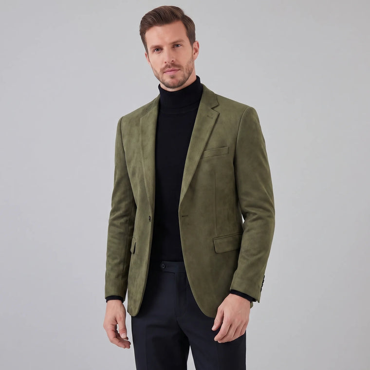 Heren blazer met V-hals