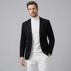 Heren blazer met V-hals