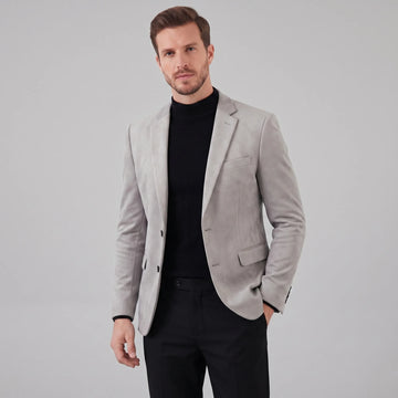 Heren blazer met V-hals