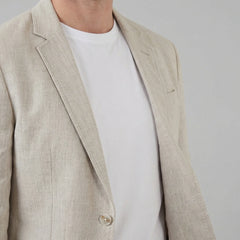Lichtblauwe blazer met lange mouwen