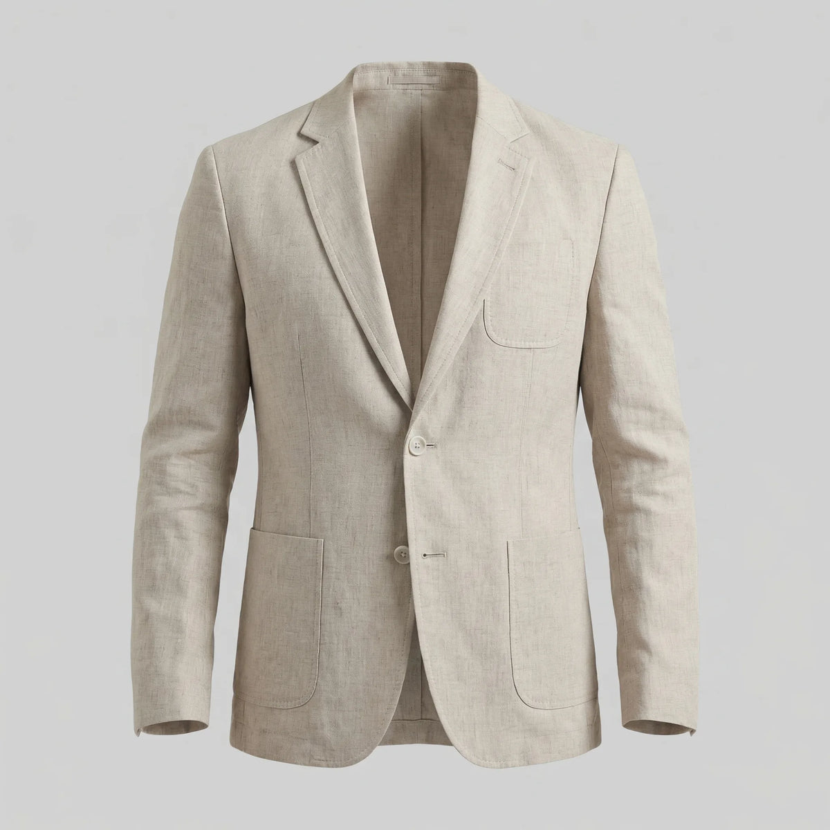 Lichtblauwe blazer met lange mouwen