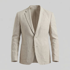 Lichtblauwe blazer met lange mouwen