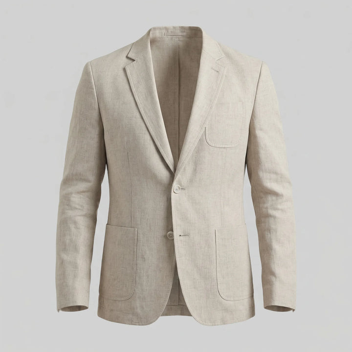 Lichtblauwe blazer met lange mouwen