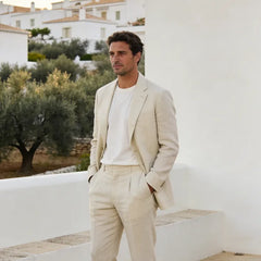 Lichtblauwe blazer met lange mouwen