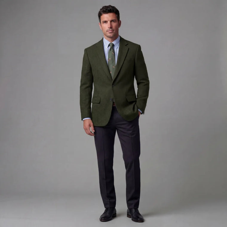Heren blazer met flapzakken