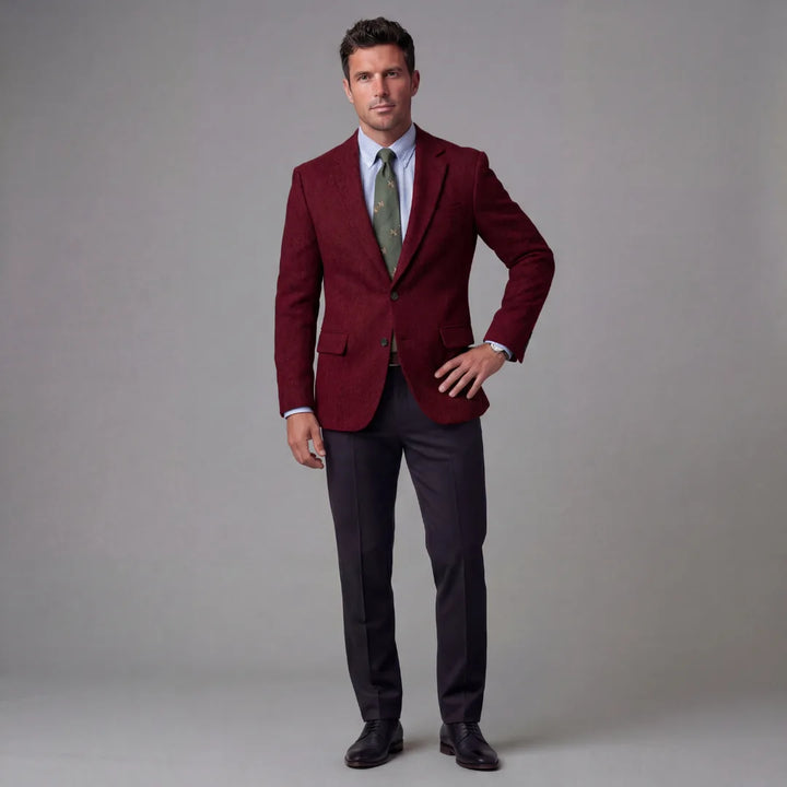Heren blazer met flapzakken