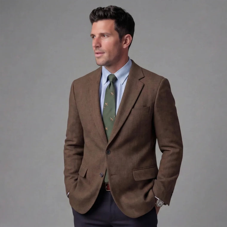 Heren blazer met flapzakken