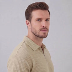 Waffle knit set met korte mouwen