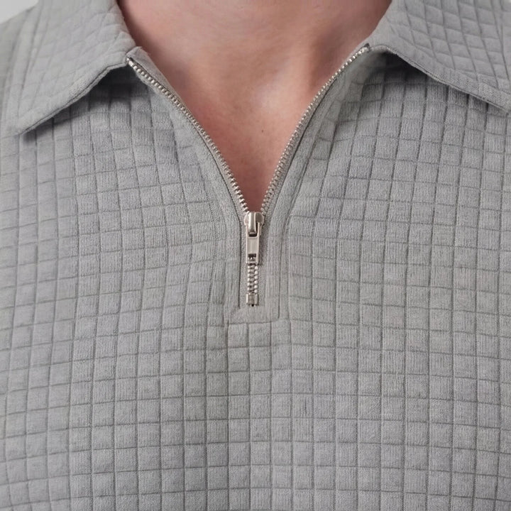 Waffle knit set met korte mouwen