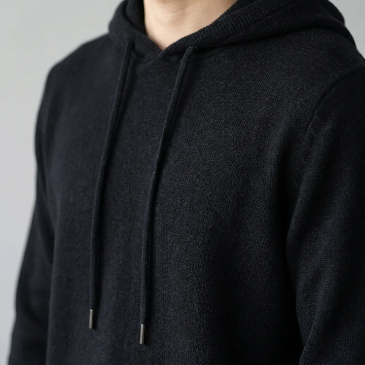 Hoodie met trekkoord en ribbels