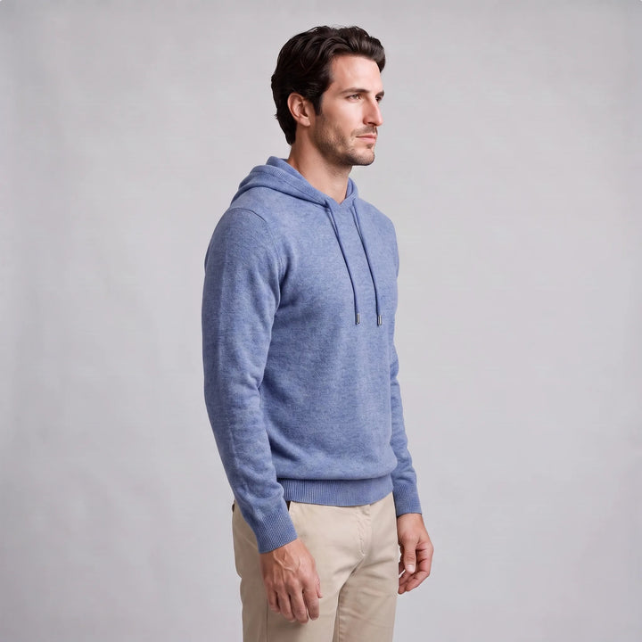 Hoodie met trekkoord en ribbels