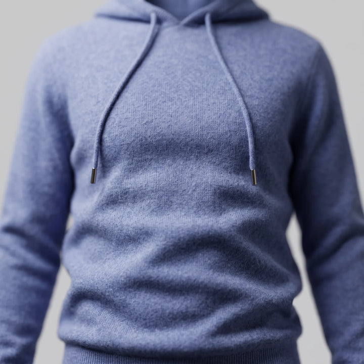 Hoodie met trekkoord en ribbels