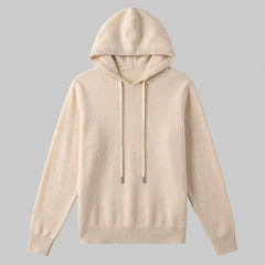 Hoodie met trekkoord en ribbels