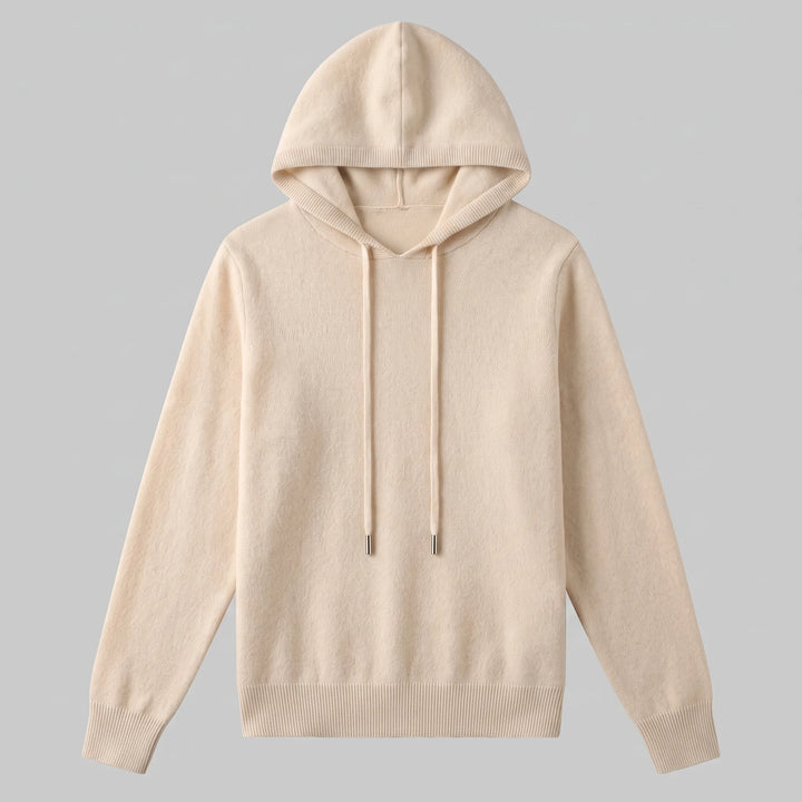Hoodie met trekkoord en ribbels