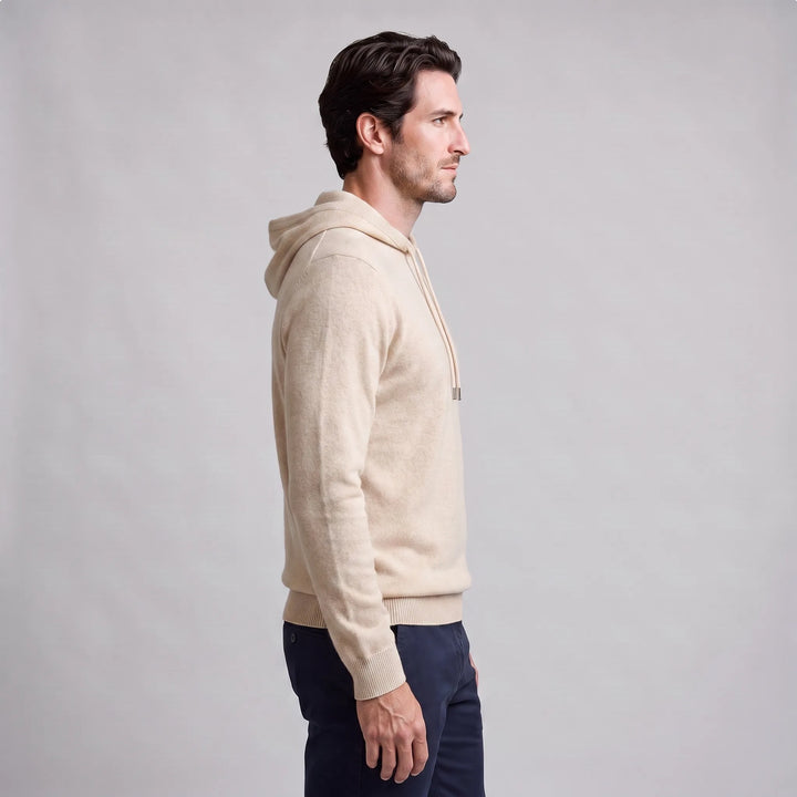 Hoodie met trekkoord en ribbels