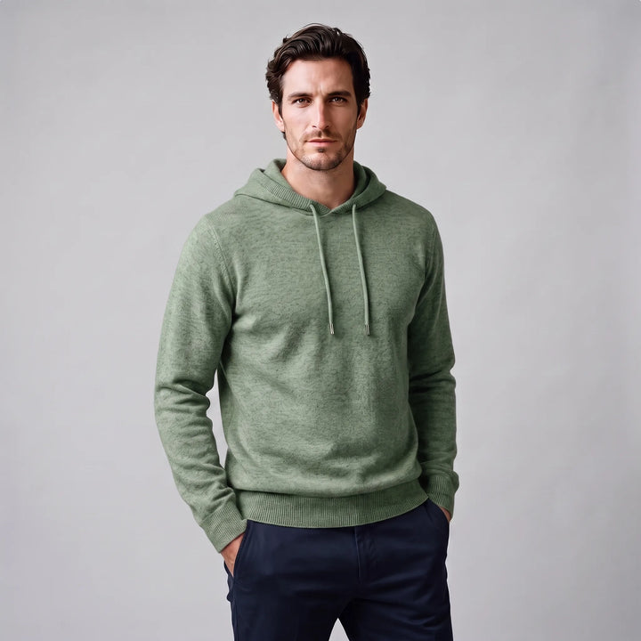 Hoodie met trekkoord en ribbels