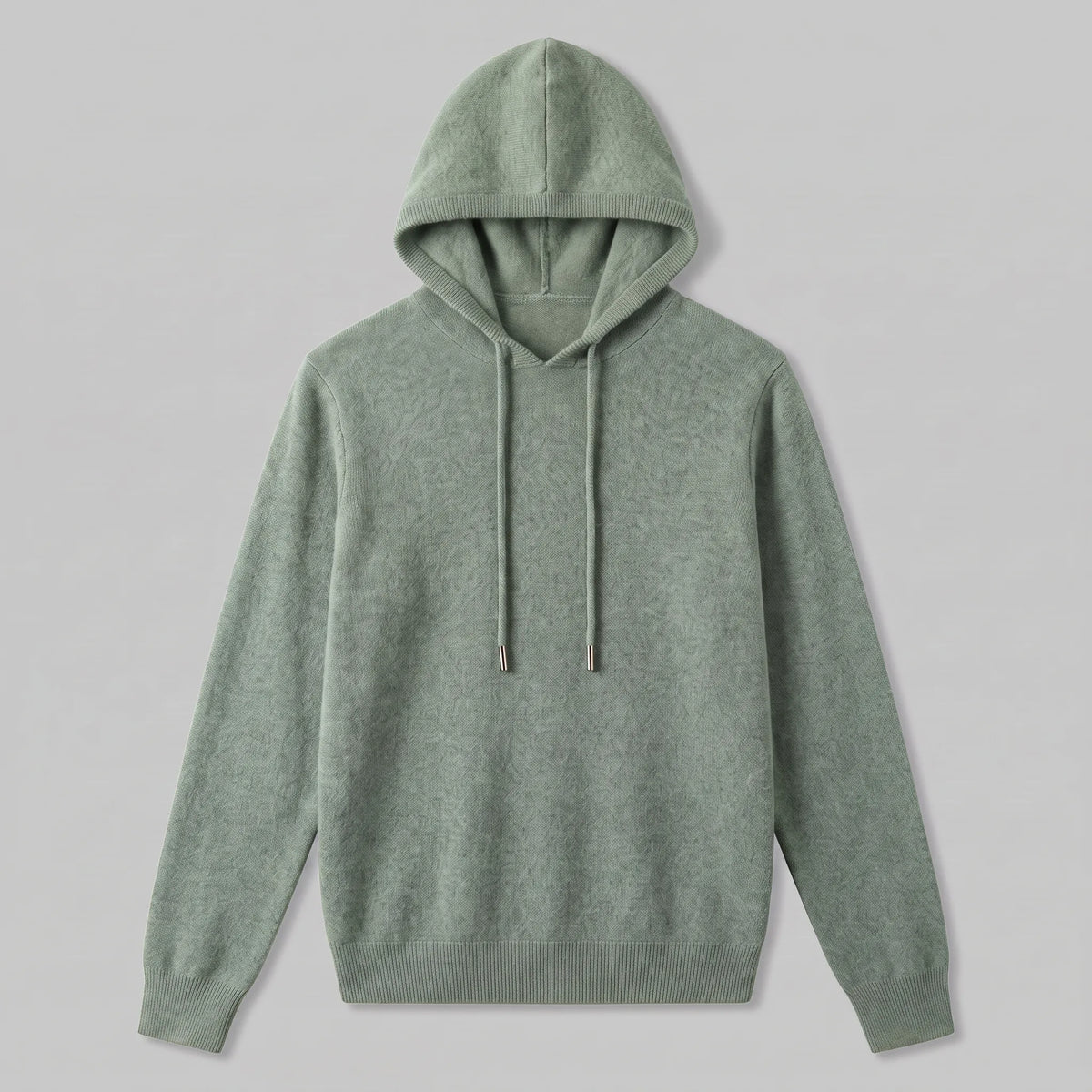 Hoodie met trekkoord en ribbels