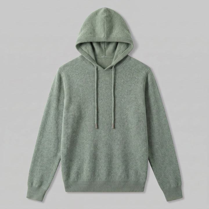 Hoodie met trekkoord en ribbels