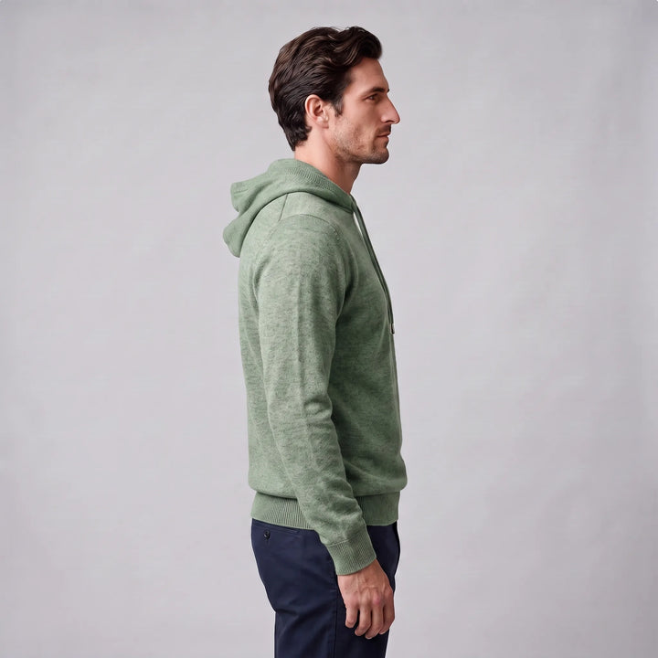 Hoodie met trekkoord en ribbels