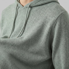 Hoodie met trekkoord en ribbels