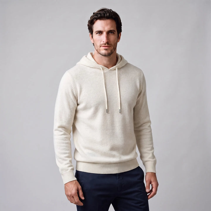 Hoodie met trekkoord en ribbels