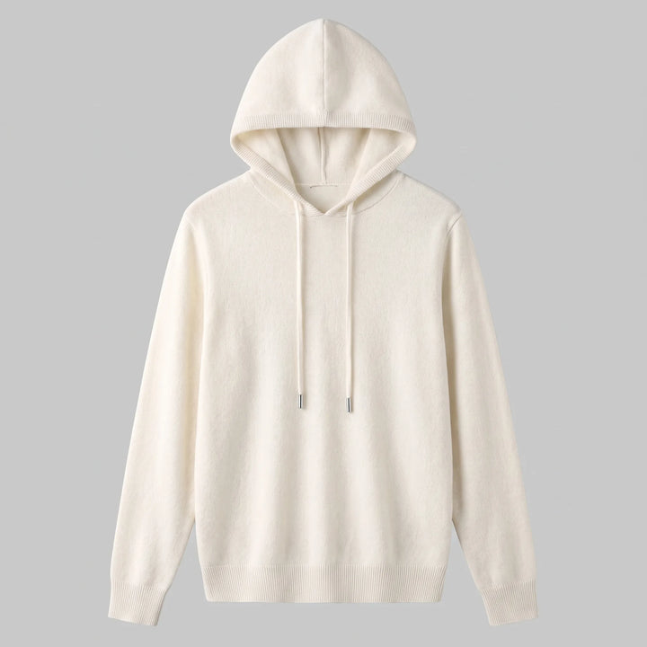 Hoodie met trekkoord en ribbels