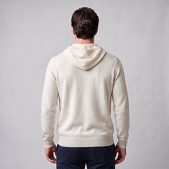 Hoodie met trekkoord en ribbels