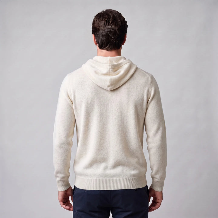 Hoodie met trekkoord en ribbels