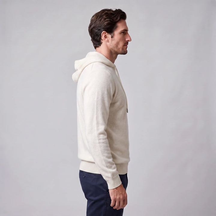 Hoodie met trekkoord en ribbels