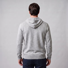 Hoodie met trekkoord en ribbels