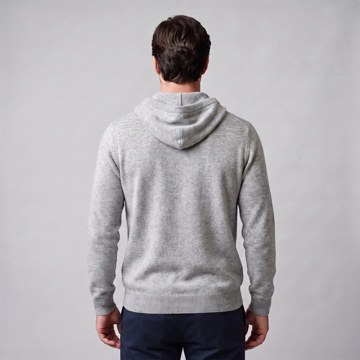 Hoodie met trekkoord en ribbels