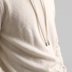 Hoodie met trekkoord en ribbels
