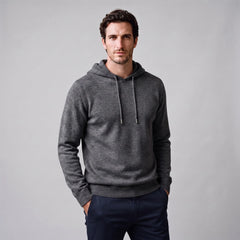 Hoodie met trekkoord en ribbels