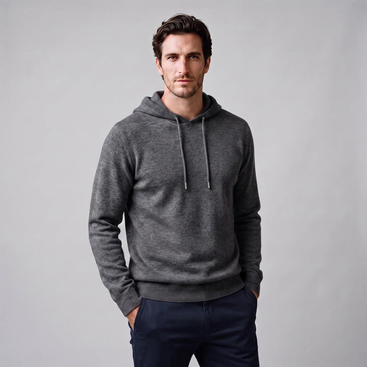 Hoodie met trekkoord en ribbels
