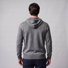 Hoodie met trekkoord en ribbels