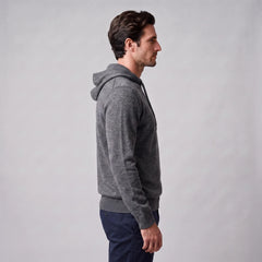Hoodie met trekkoord en ribbels
