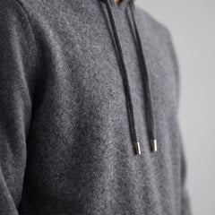 Hoodie met trekkoord en ribbels