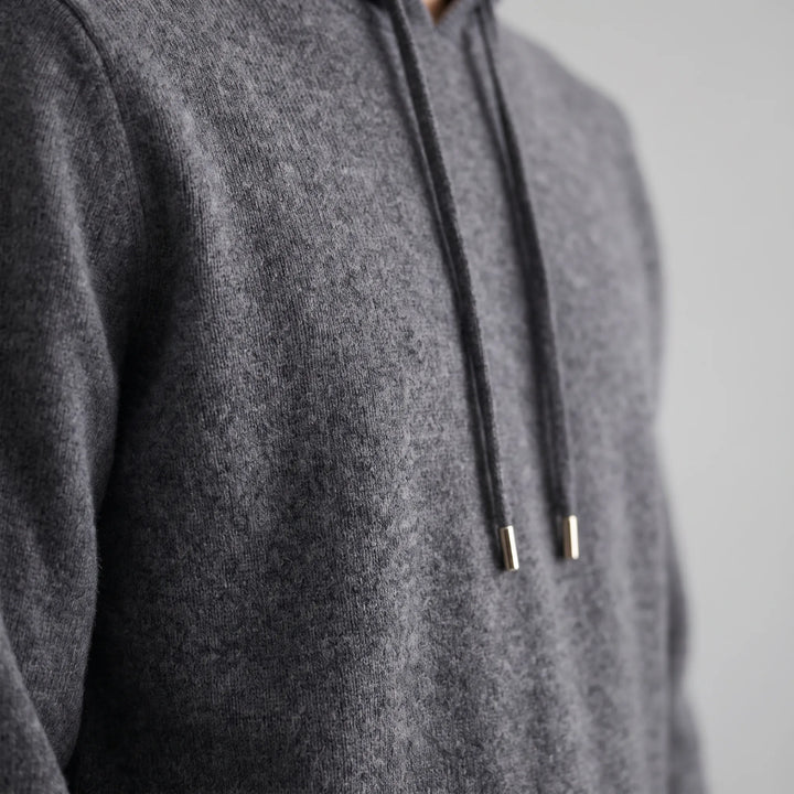 Hoodie met trekkoord en ribbels