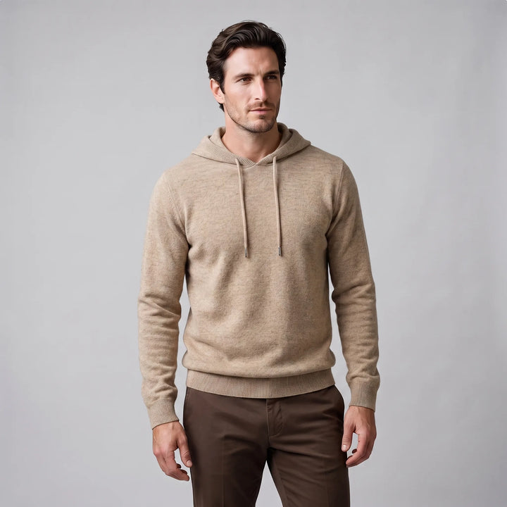 Hoodie met trekkoord en ribbels
